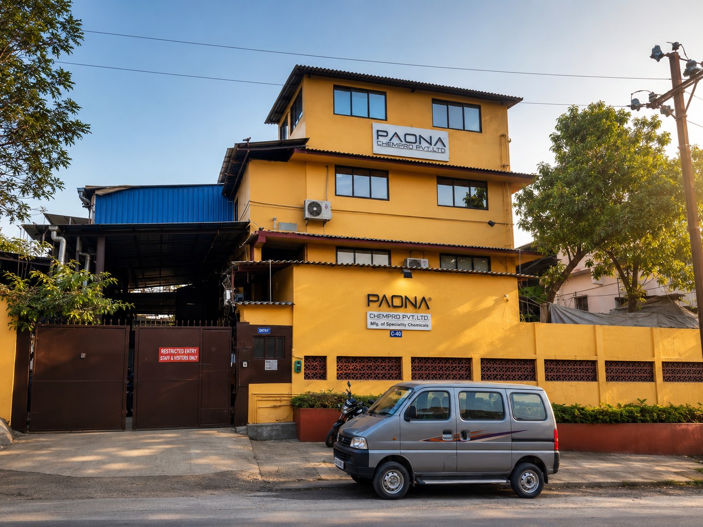 Paona Chempro Pvt. Ltd. factory building at MIDC Turbhe, Navi Mumbai